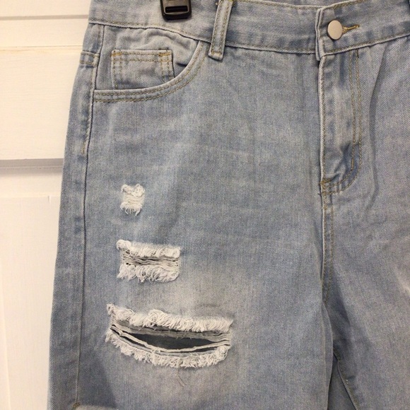 Babysbule Juniors Light Wash Distressed High Rise Denim Shorts Choose Size - Picture 12 of 15